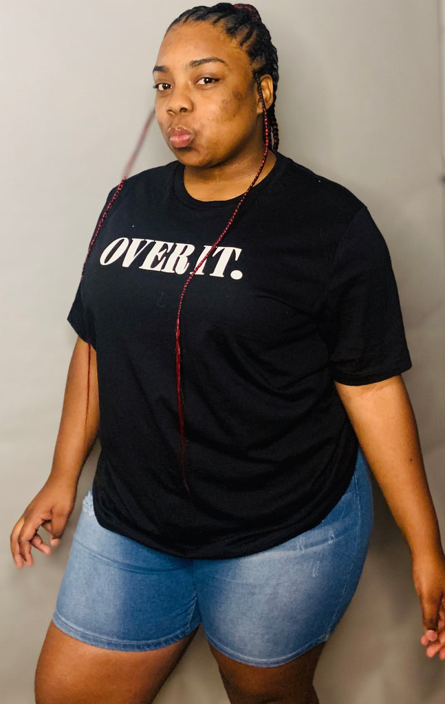 Black Over it shirt Only - Mz. Sassy E Boutique