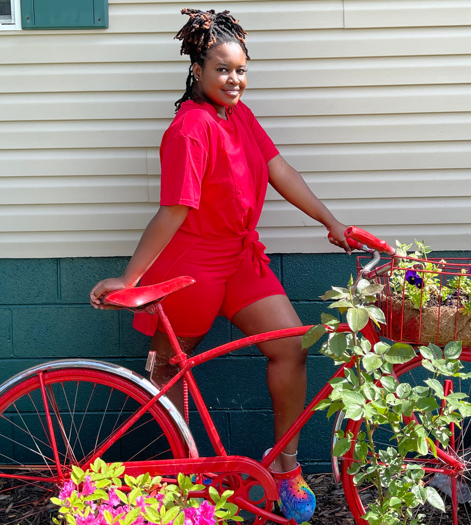 Red Biker Short Set - Mz. Sassy E Boutique