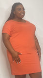 Soft Orange Swing Dress - Mz. Sassy E Boutique
