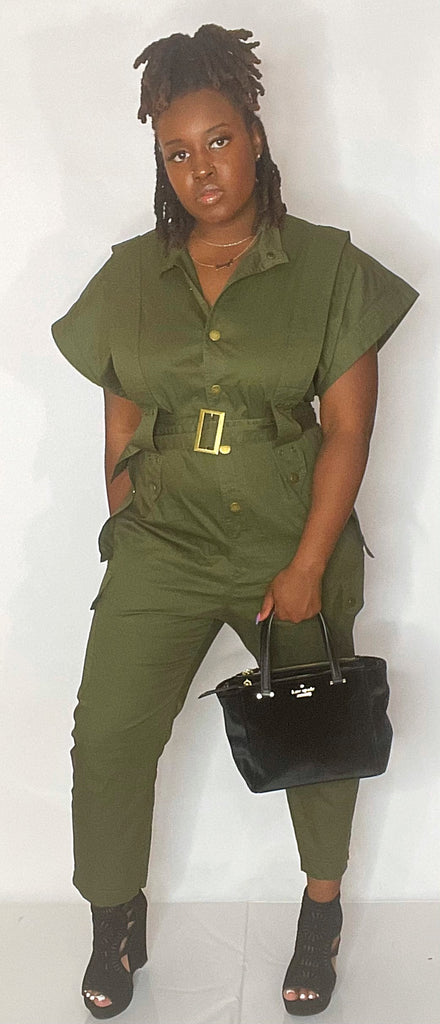 Army Green Jumpsuit - Mz. Sassy E Boutique
