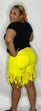 Yellow Fringe Shorts - Mz. Sassy E Boutique