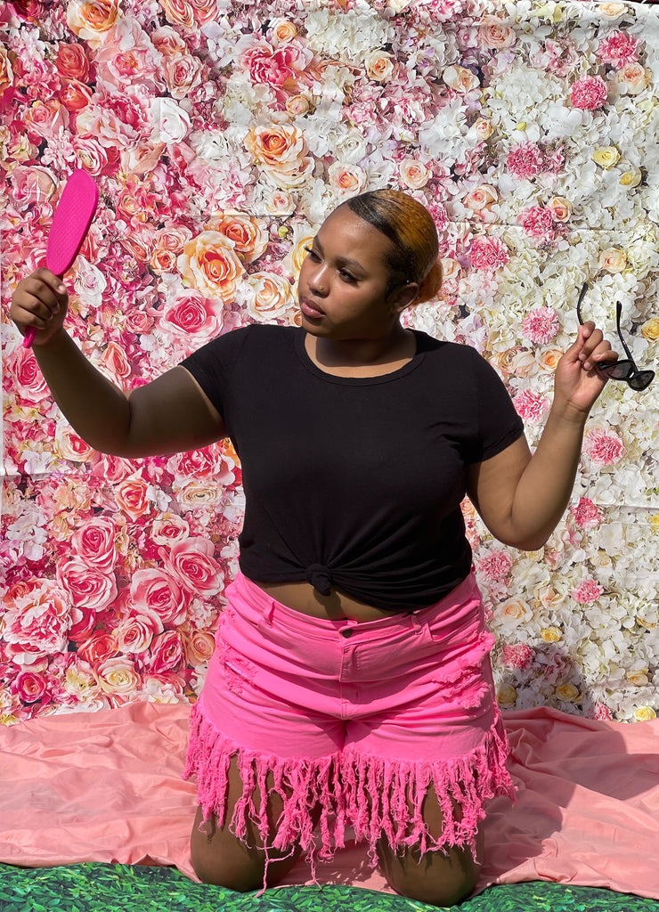 Pink Fringe Shorts - Mz. Sassy E Boutique